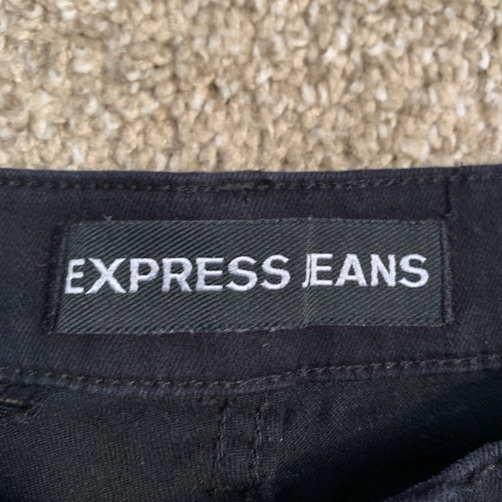 Express | Black Ripped Jeggings - Picture 4 of 6